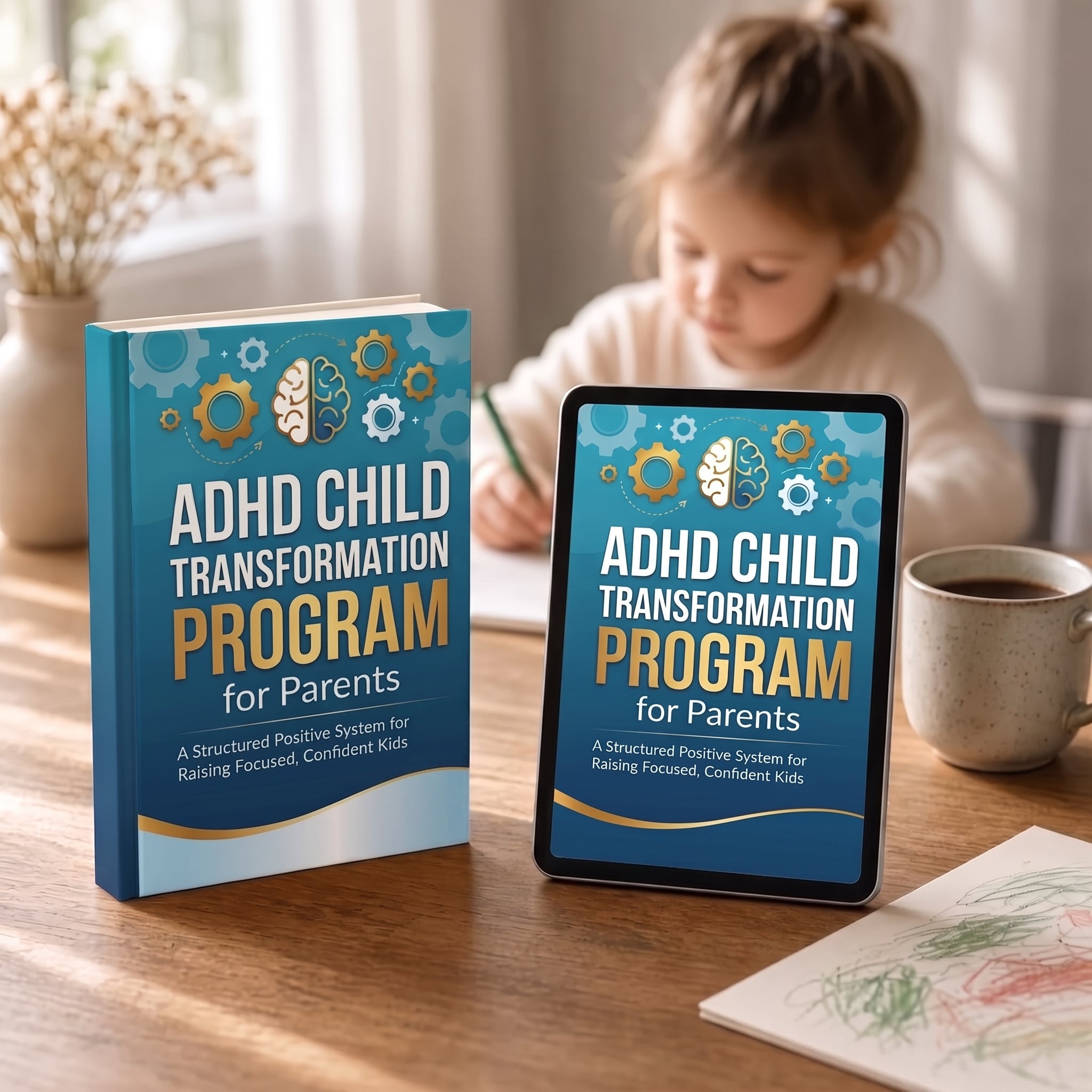 ADHD 2.0 e-book on the table